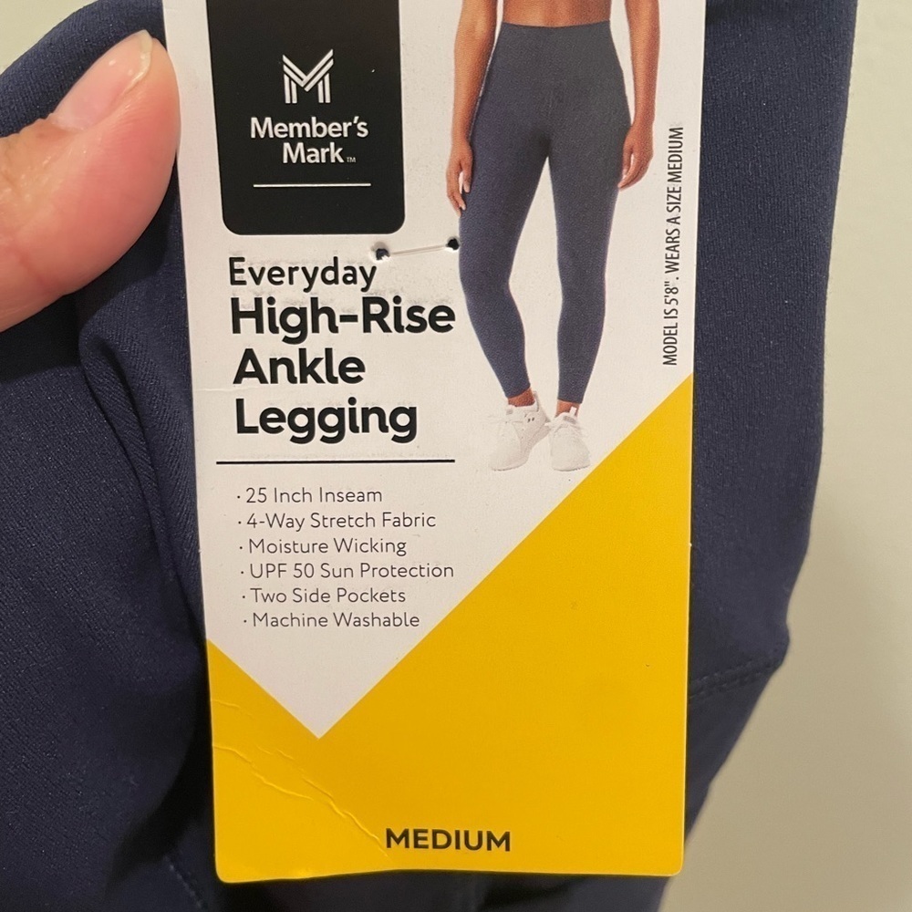 NWT Member's Mark Ladies Everyday High-Rise Ankle Legging Size M - Picture 6 of 8